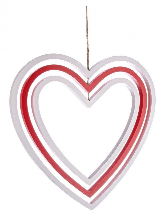 2x colgante de corazón rojo