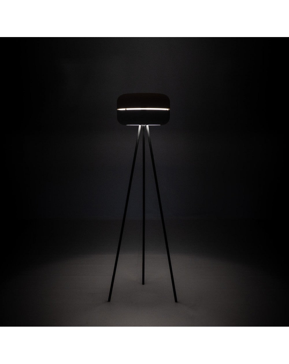 Lámpara de pie Idra en metal STS rosa y gris