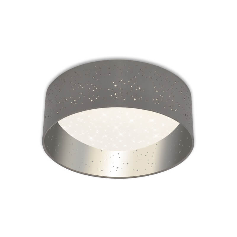 Lámpara de techo LED Stea Scello, Ø 32 cm, 12 W, gris plateado