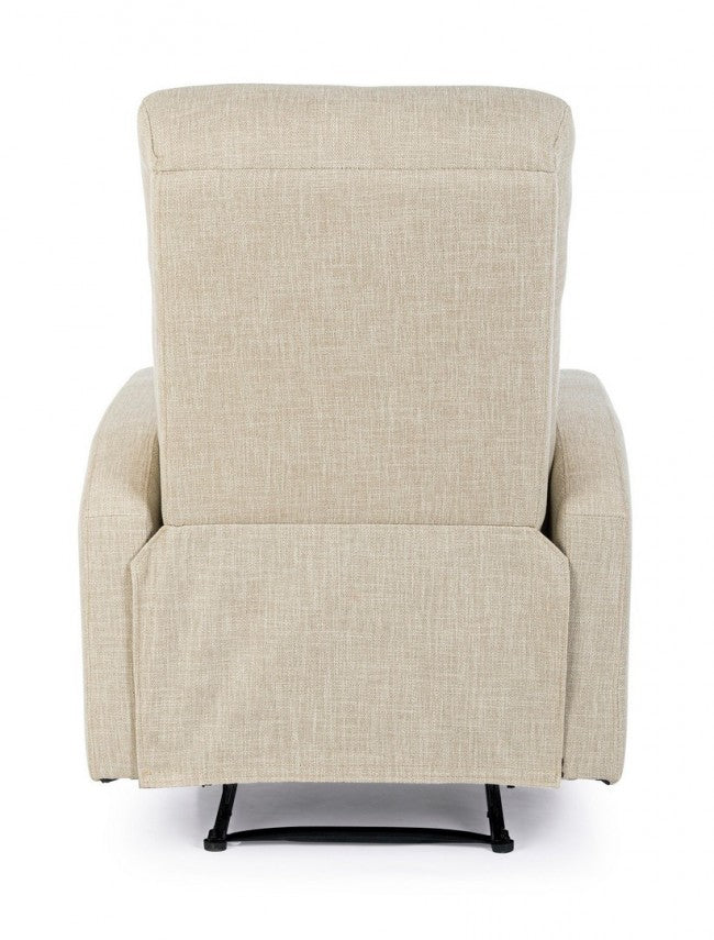 Sillón reclinable manual en tejido Iris beige