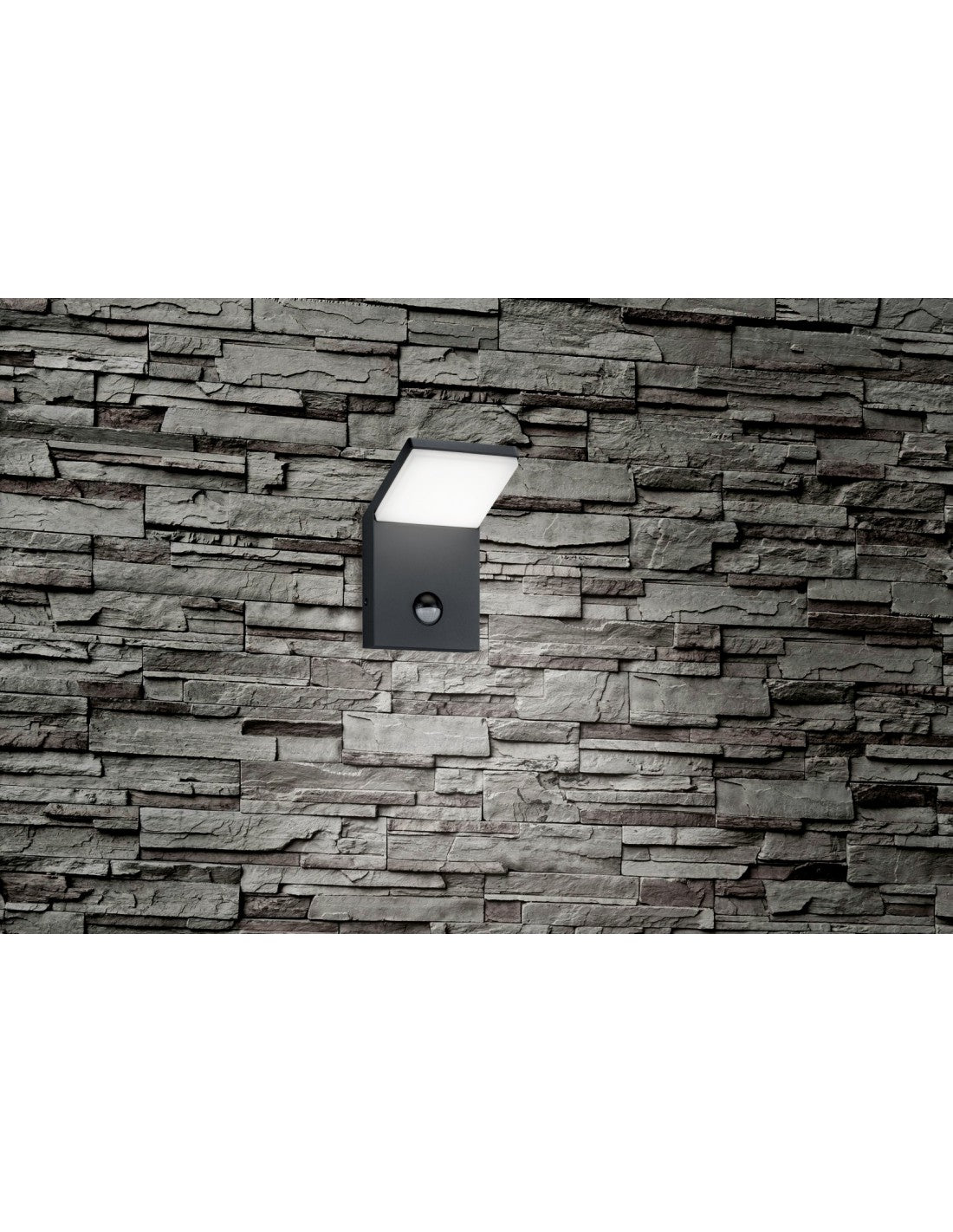 Iluminación exterior Led Pearl con sensor de movimiento antracita IP54, trío de iluminación