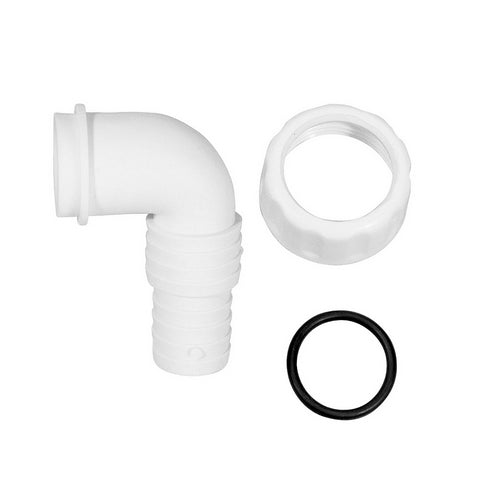 Pipeta curva para lavadora, desagüe, lavavajillas, Pp