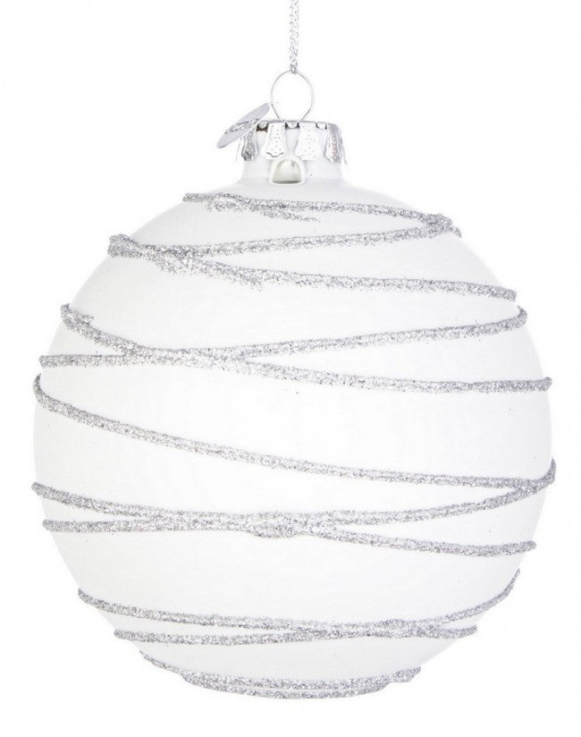 8x Esfera Vt Glam Blanco D100