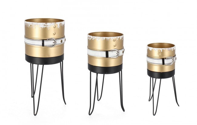 2x Set3 Jarrón Trípode C.Chris Gold