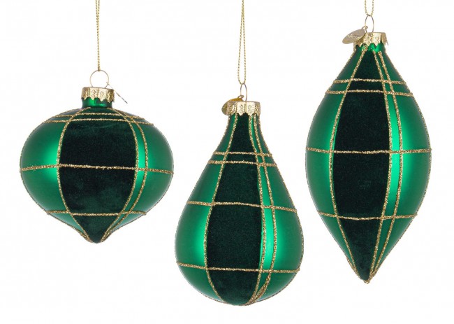 12x Colgante Verde Aterciopelado Ass3