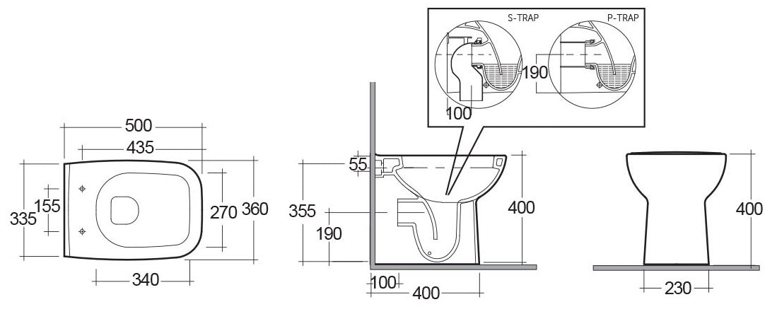 Florero de montaje empotrado Origin