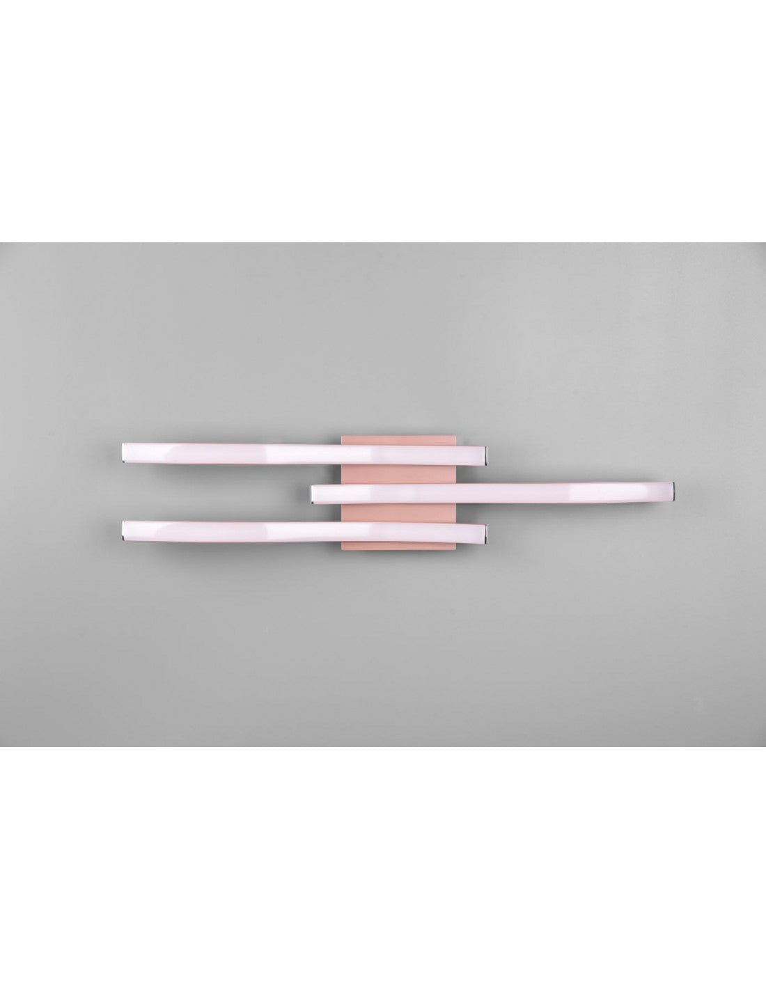 Lámpara de techo moderna, 3 varillas LED, iluminación en trío de oro rosa de ruta 4000k