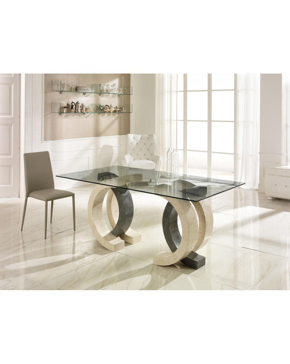 Mesa fija 180 x 100 - Transparente - Olimpia