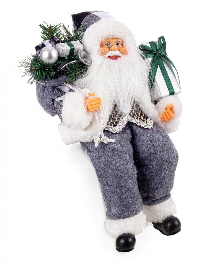 6x Santa Elton sentado gris