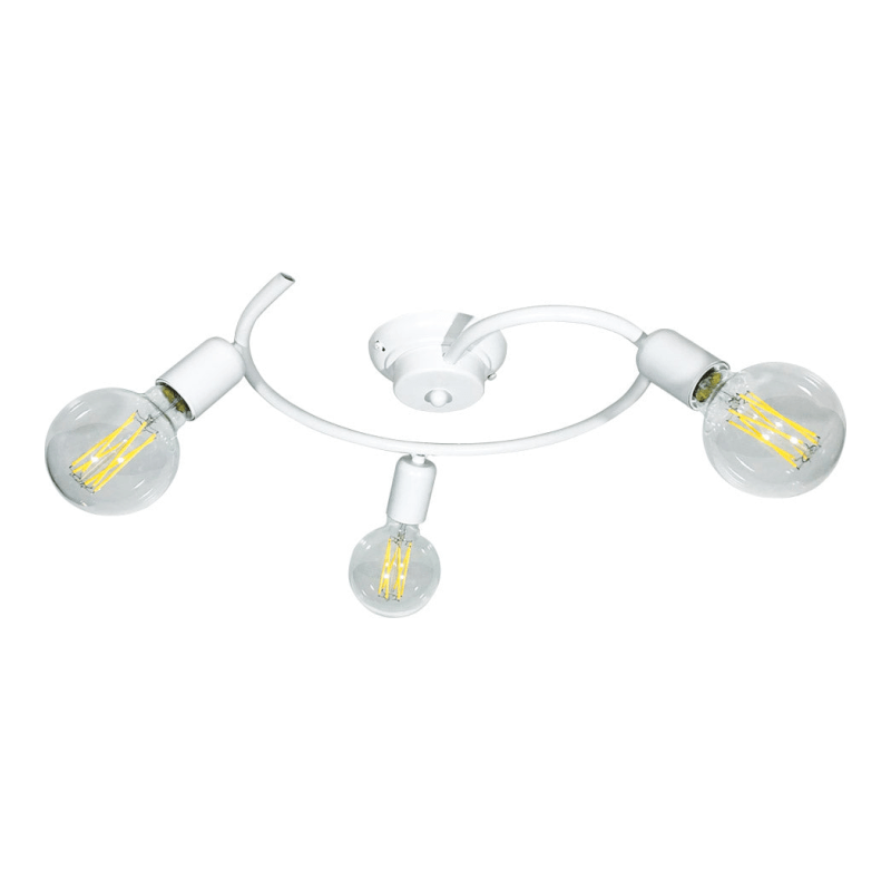 Lámpara de techo 3xE27 Marco Pintado Blanco E-Energy Daniela