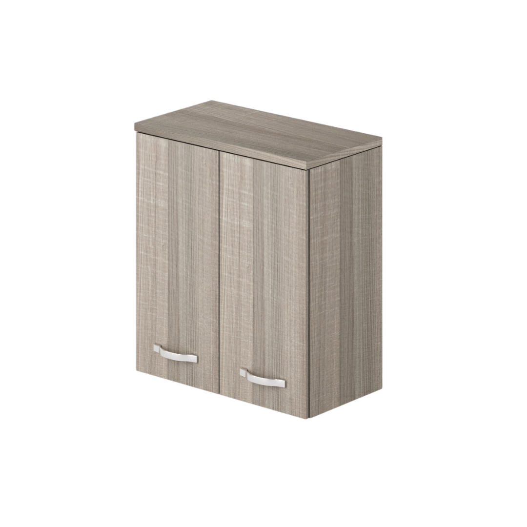 Mueble lavadero alto de 2 puertas con estante color Olmo Al.77x71x38cm