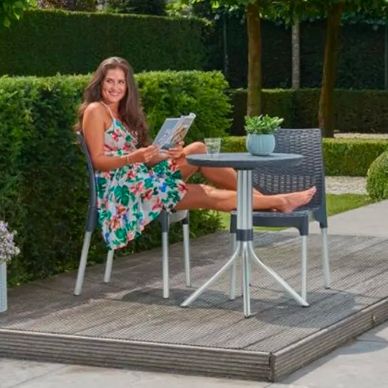 Keter Conjunto Bistro Chelsea Grafito