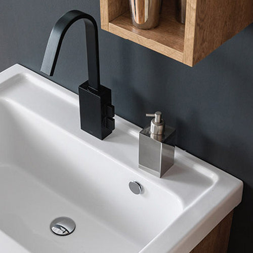 Mueble de lavado con lavabo de cerámica - Blanco clásico 50x50 cm