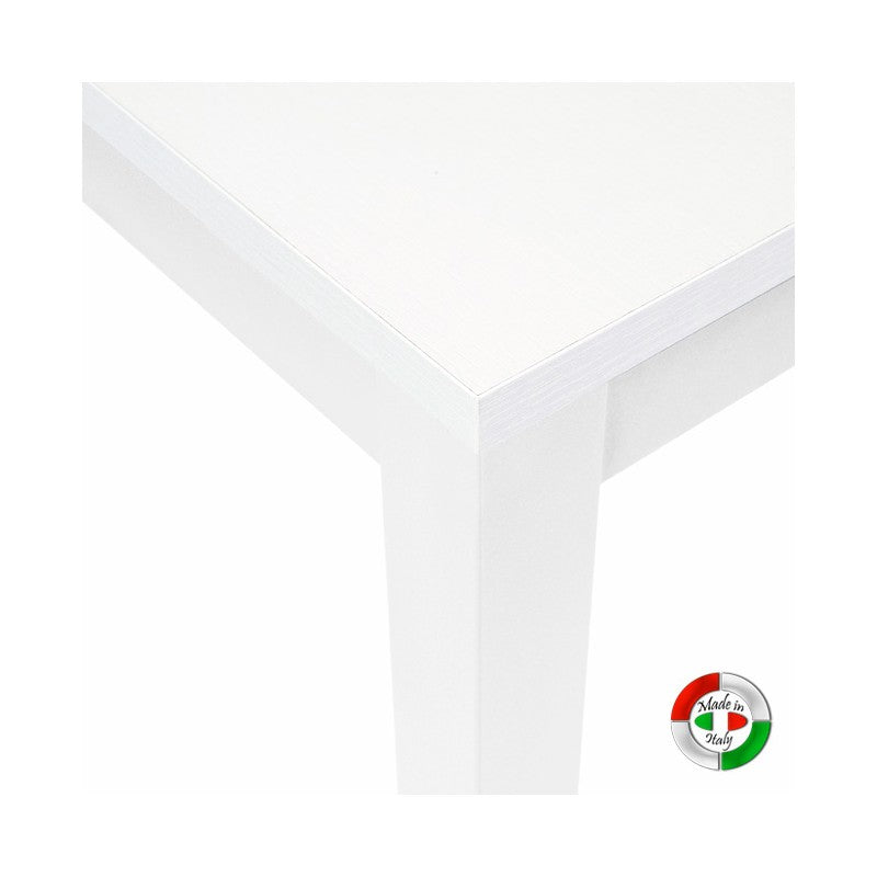 Mesa de comedor de fresno blanco con apertura para libros de madera revestida de melamina 90x90-180 cm