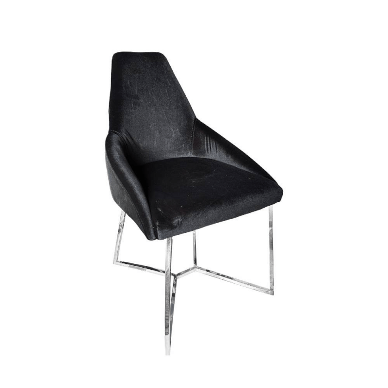 Akustik Simphony silla de comedor de terciopelo negro
