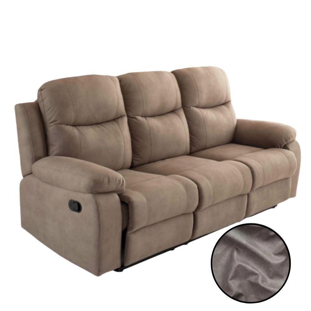 Sofá reclinable Chicago 3 plazas gris plata Ranger 10