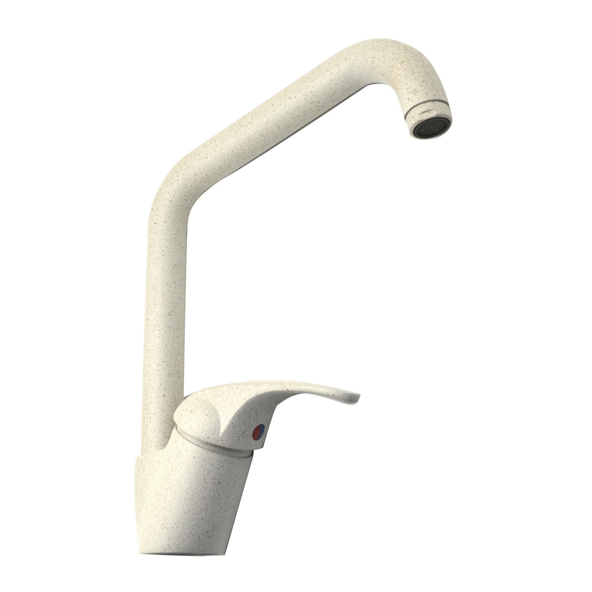 Mezclador de fregadero con caño giratorio mod. Avena granito serie Quadro Marzia