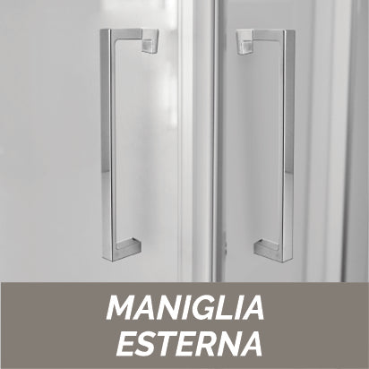 Puerta de ducha pivotante de cristal - Línea Essential - 68-72 cm / Apertura 50,5 cm