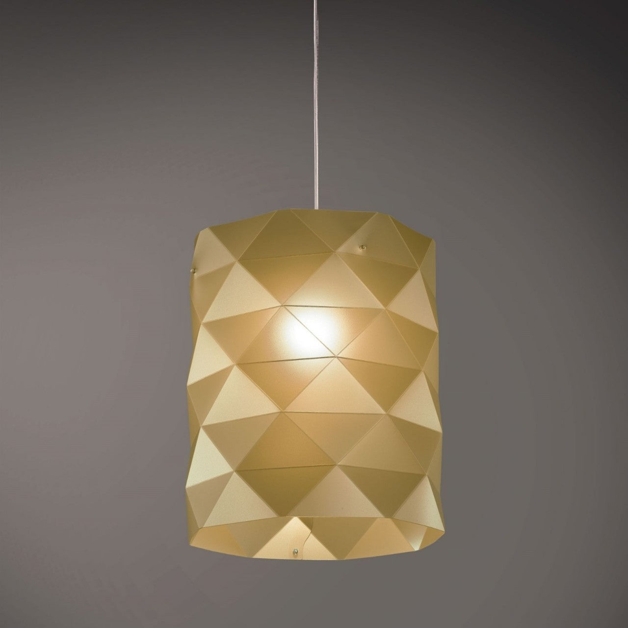 Nueva Suspensión Dorada en Metal Cromado Cm. 27x32h