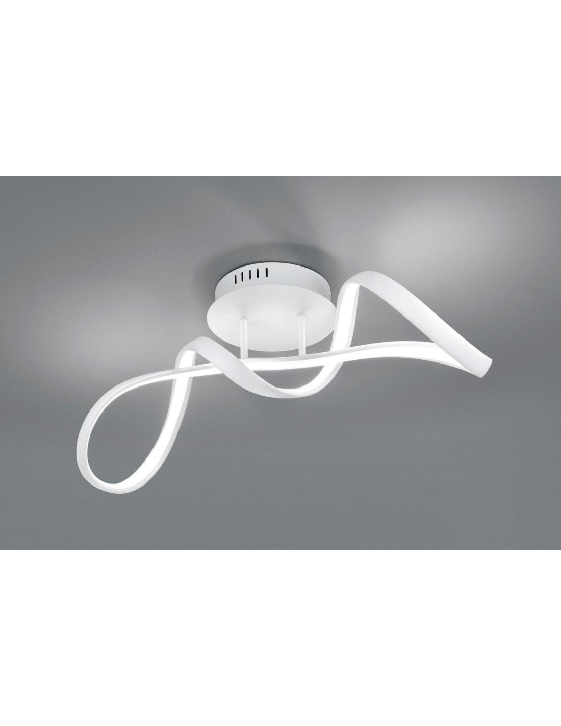 Plafón Perugia Diseño Lazo Blanco Led Dimmer 4000k Trio Lighting