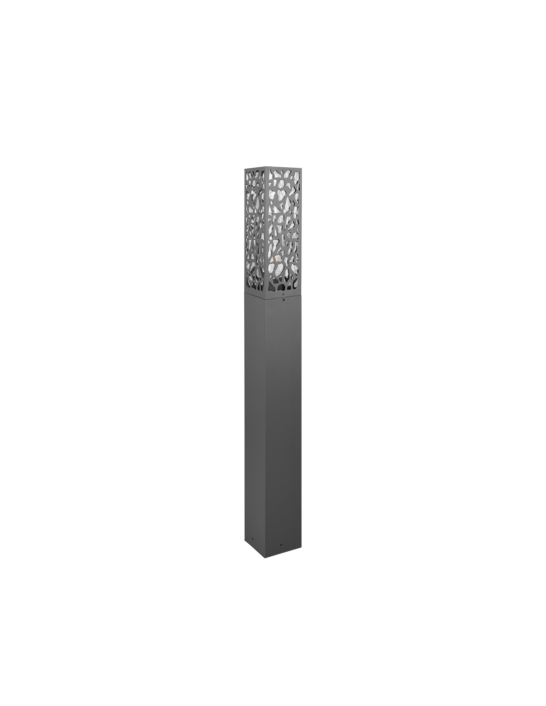 Iluminación en trío de poste alto rectangular para exteriores Cooper antracita IP44