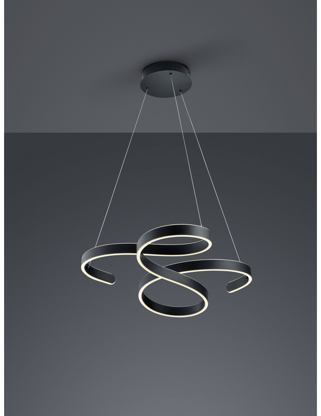 Francis Vortici Antracita Led 52w Dimmable Trio Lighting Suspensión