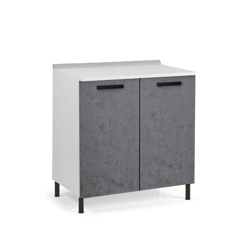 Mueble bajo de cocina gris hormigón 80x50xh.82 cm