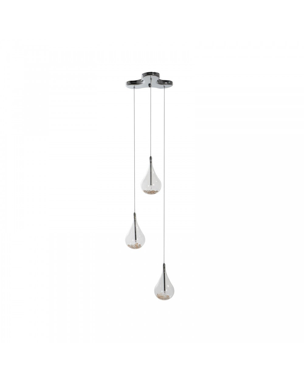 Lámpara colgante Perle STS de cristal y metal rosa