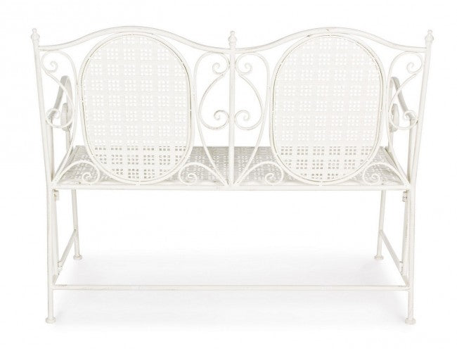 Banco plegable de acero de dos plazas Bianca EMILY 115x60x h92 cm