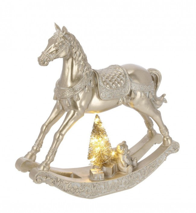 2x Caballo balancín Edwyn Champán H29