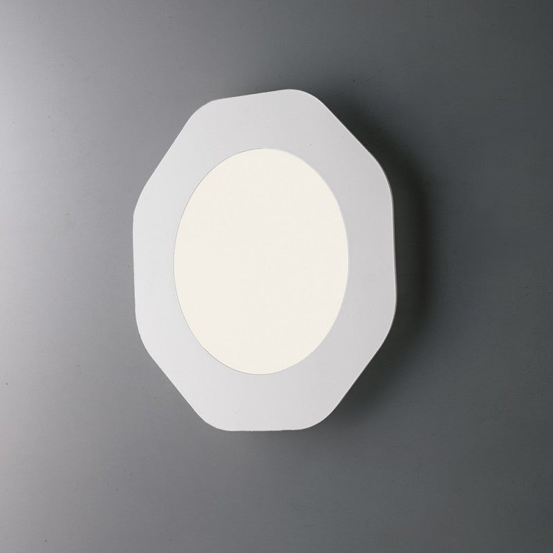 Lámpara de techo octogonal blanca con LED integrado 39x h5 cm