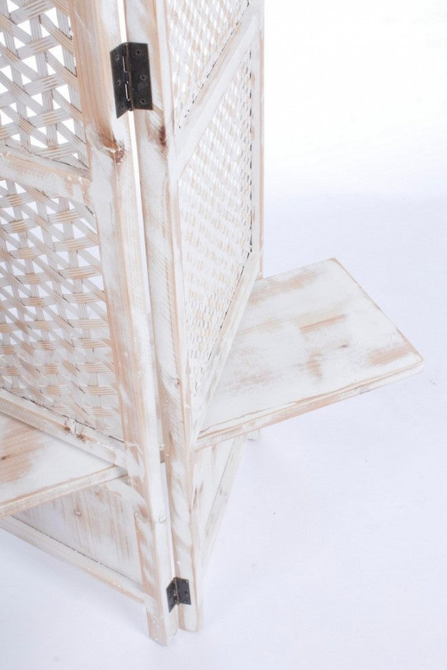 Biombo Intrex de 3 puertas estilo rústico con estantes de 180h cm