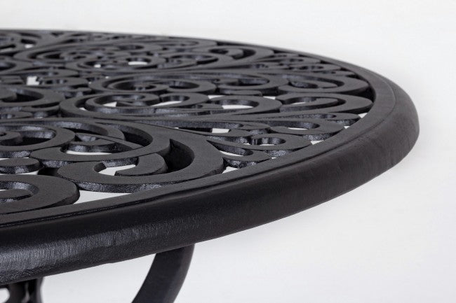 VICTORIA Mesa exterior de aluminio antracita diámetro 80 x h67 cm