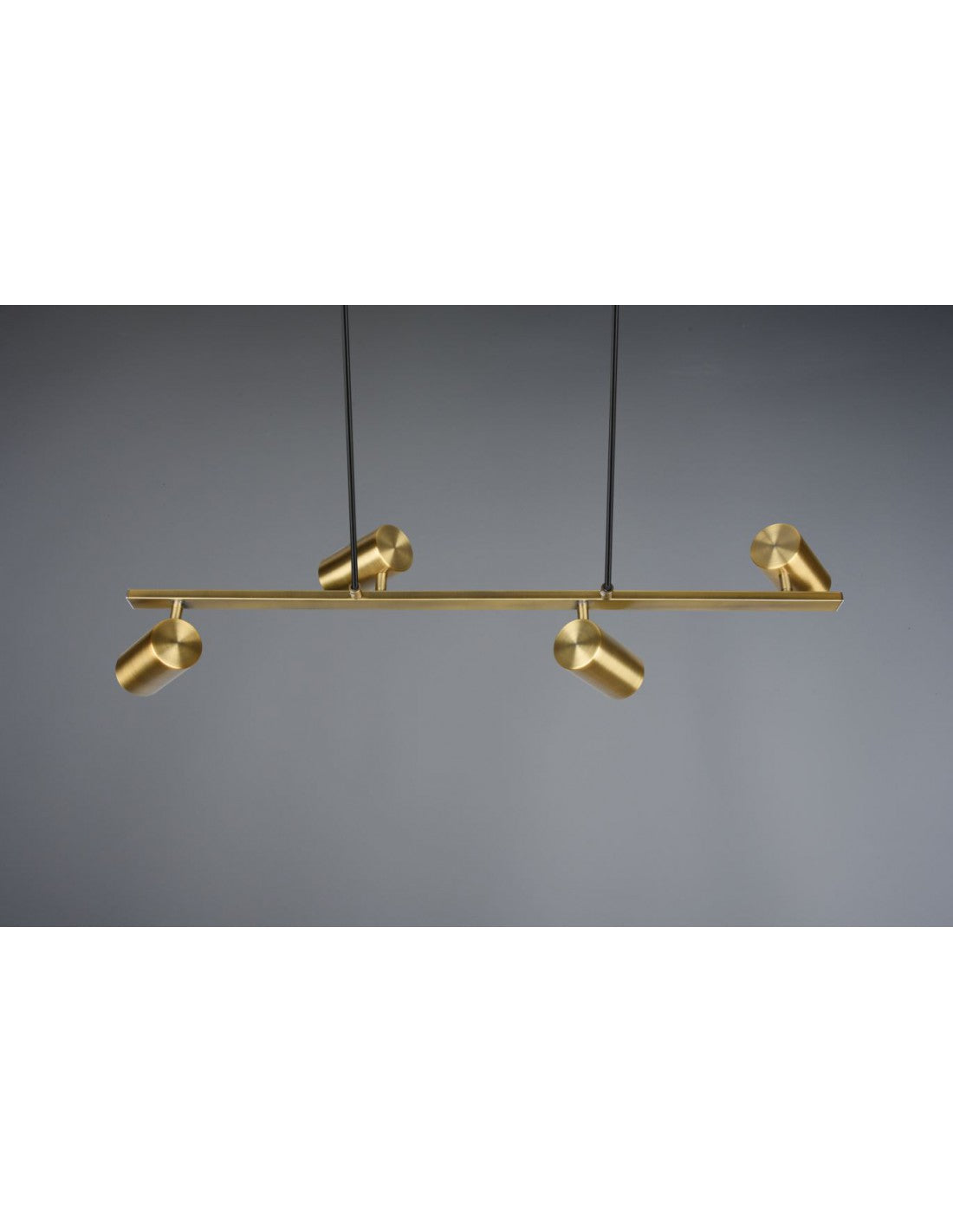 Suspensión 4 Focos Orientables GU10 Marley Latón Envejecido Trio Lighting
