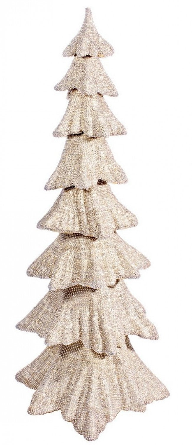 1 soporte para árbol dorado brillante.