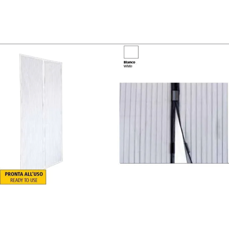 Mosquitera magnética con imanes para puerta, color blanco 120x240h cm