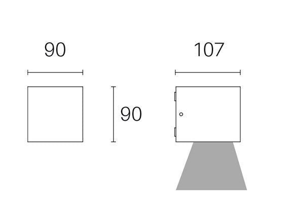 Aplique 6W LED 3000K lula línea grafito