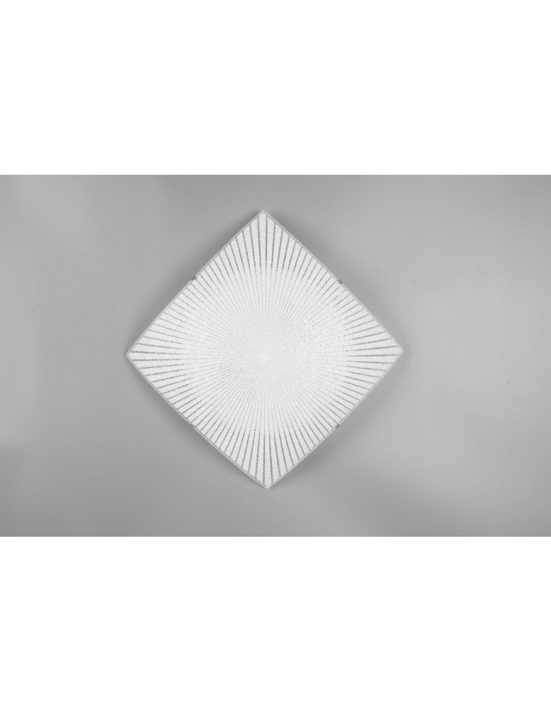 Plafón cuadrado de cristal transparente Elisa 2xE27 Trio Lighting