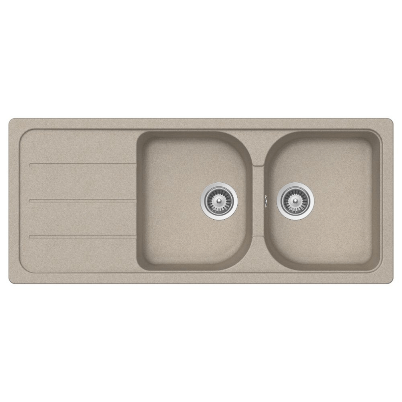 Samet Lavello 116x50 Granitovero1162v 2 vasche gocciolatoio avena EFFEZ