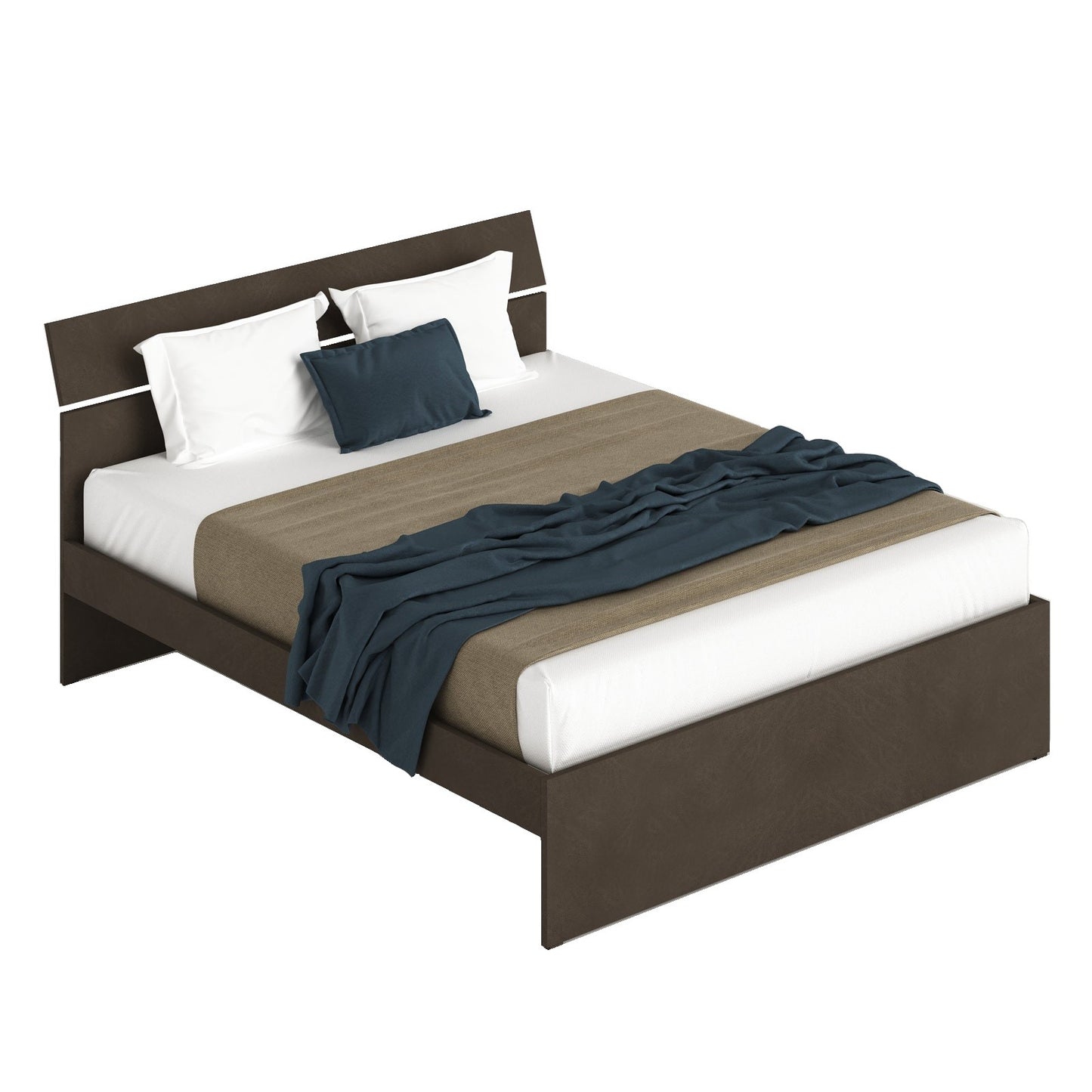 Cama queen size Barro de fresno para dormitorio 200x131xh98 cm