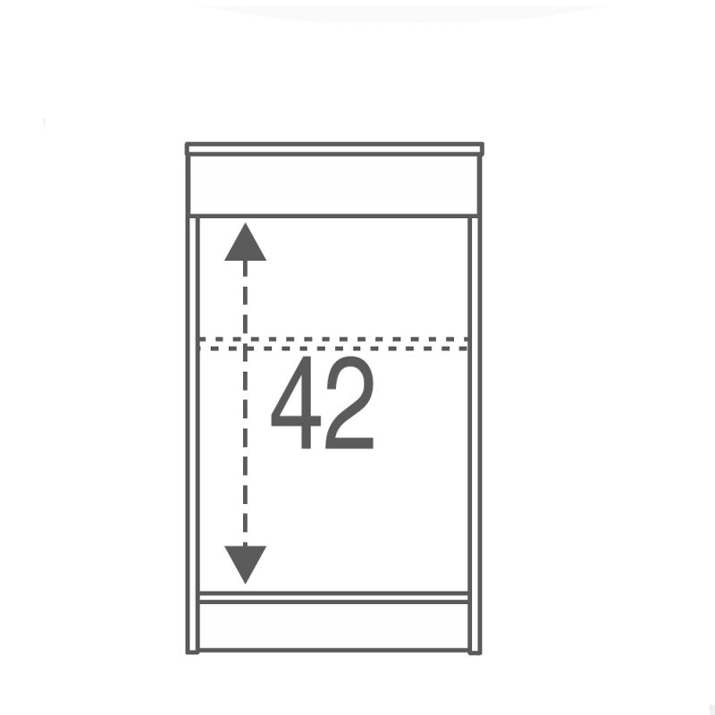 Armario multiusos bajo con una puerta y un cajón Olmo Claro 46x34x h80 cm