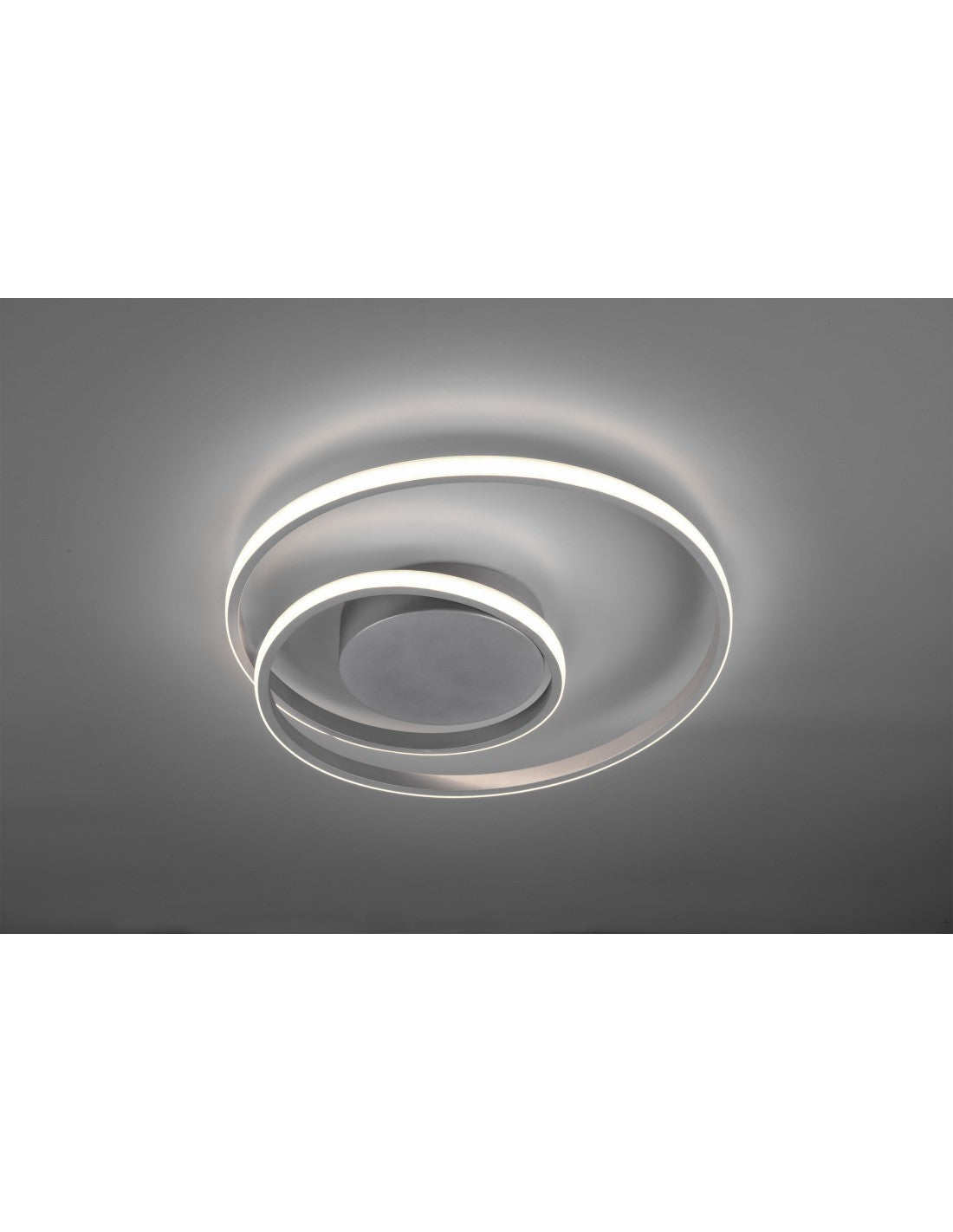 Zibal Plafón Espiral Aluminio LED 22w Regulable Ø39 cm Trio Lighting
