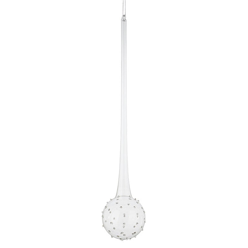 Colgante navideño de vidrio transparente BOLLA 8x h40 cm