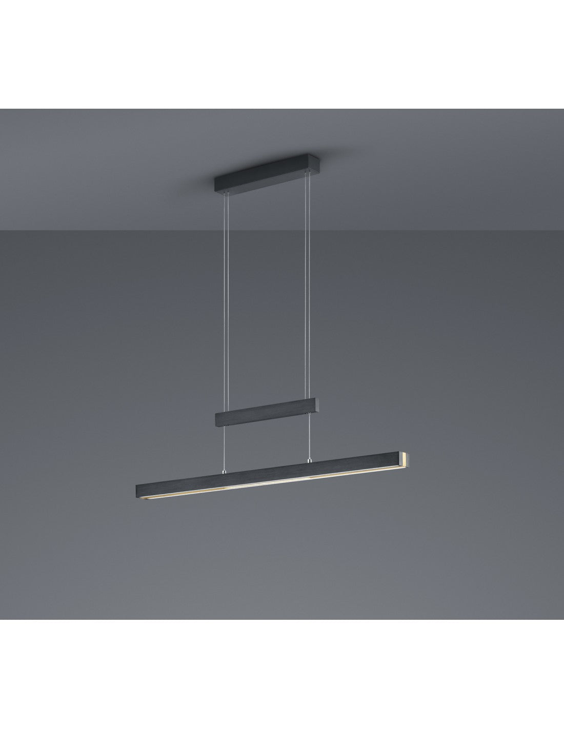 Lámpara de oficina moderna Trajan con atenuador táctil doble LED, iluminación en trío de latón y negro