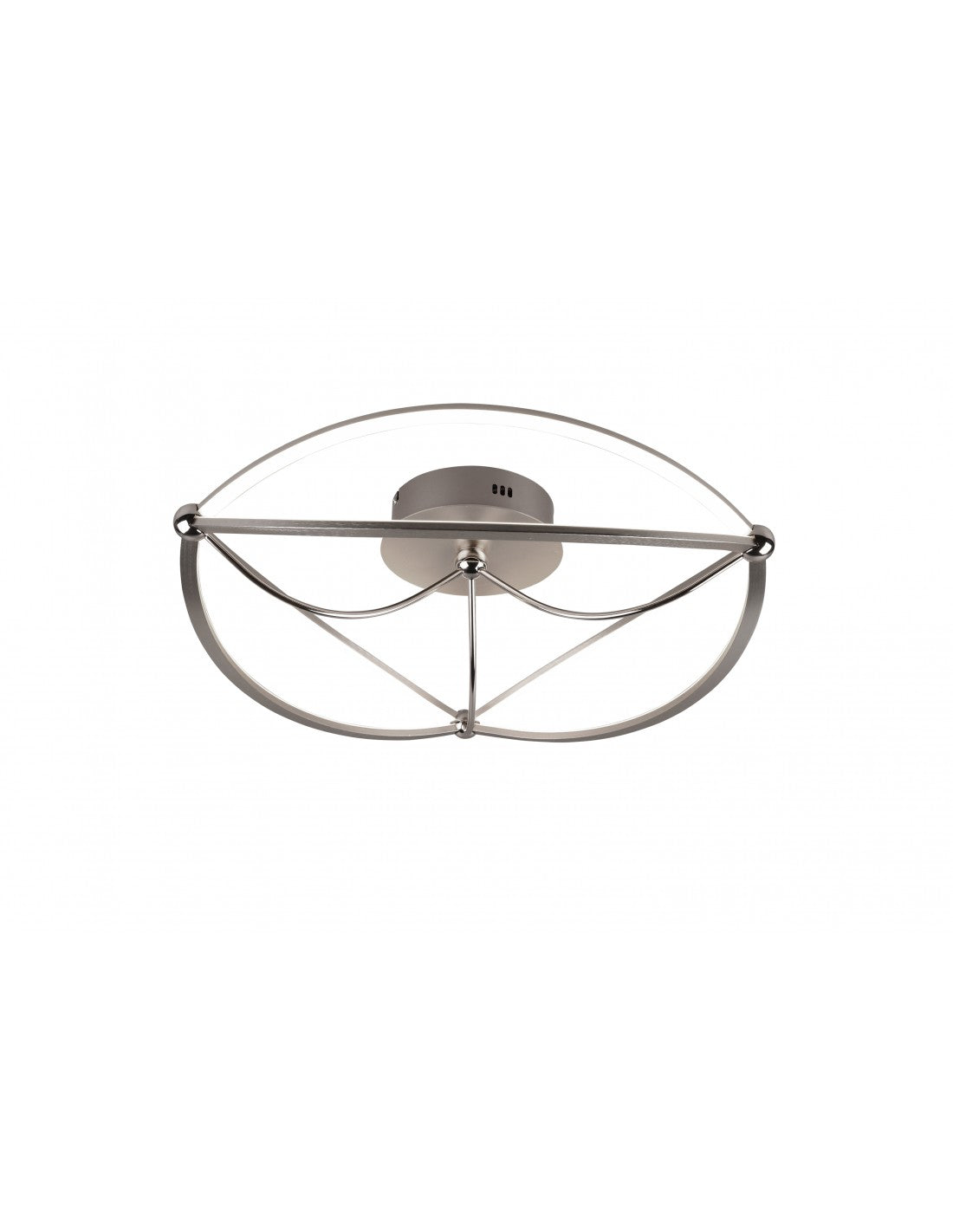 Plafón led Charivari Ellipses Níquel Ø62 cm Trio Lighting