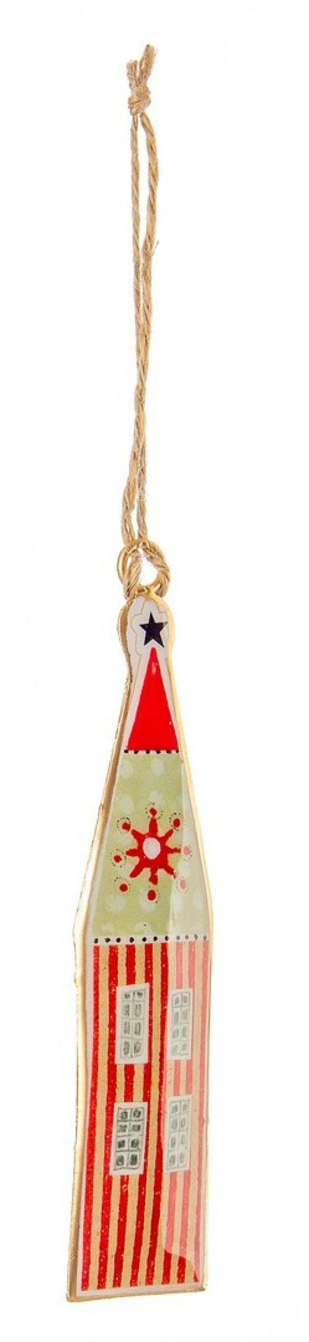 12x Colgante de hábitat de casa a rayas