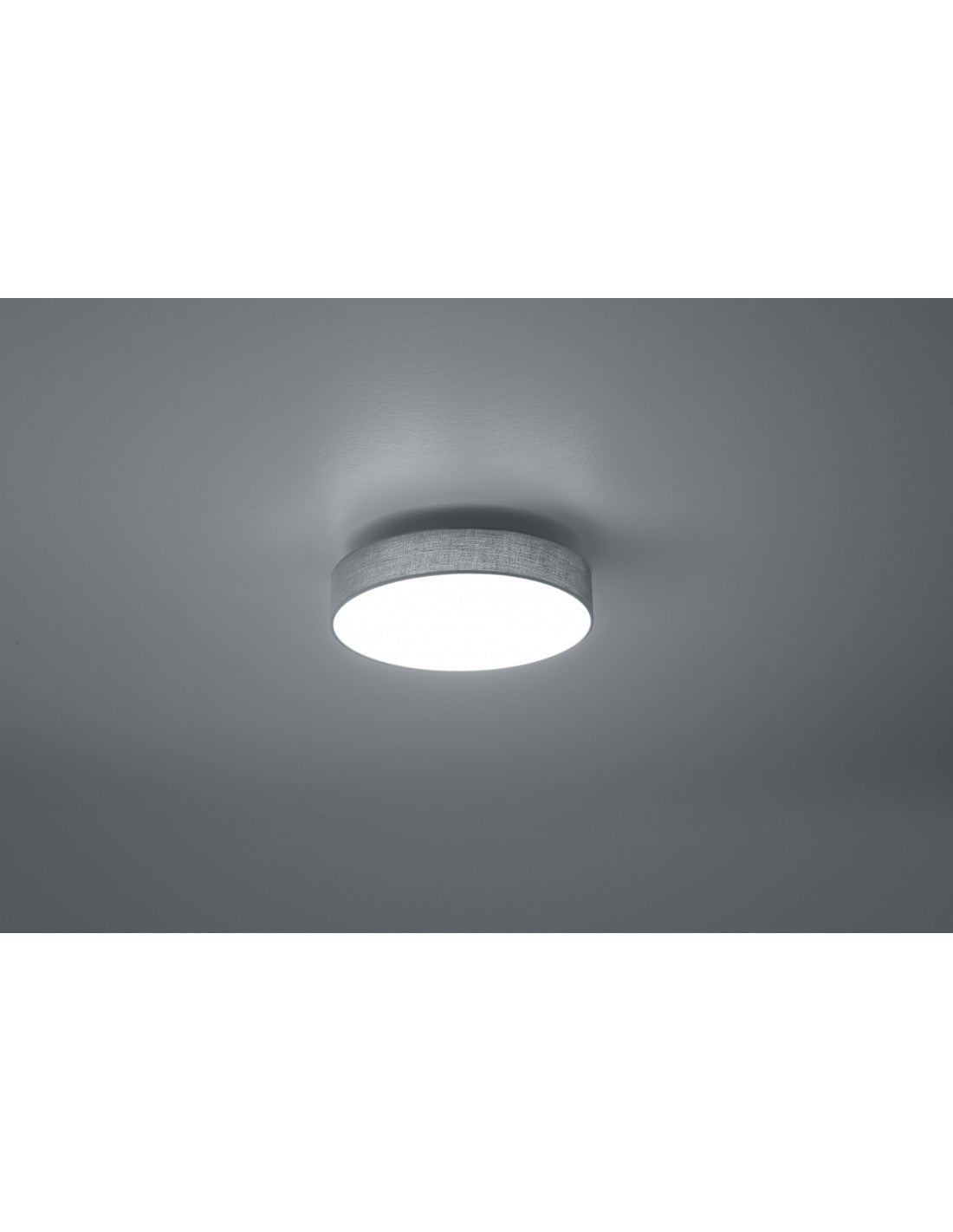Lámpara de Techo LED Pantalla Lugano Tela Gris Ø30 cm Trio Lighting