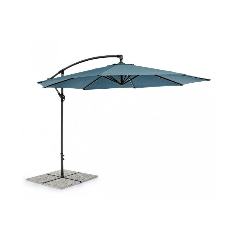 Sombrilla de jardín con brazo 360° Texas 300x h260 cm Antracita-Pavo real