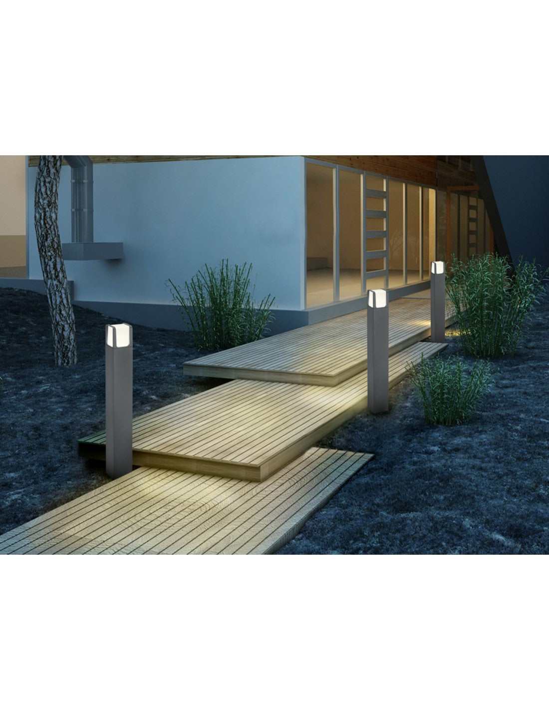 Ebro Poste LED de Exterior IP54 Antracita H80 cm Trio Lighting