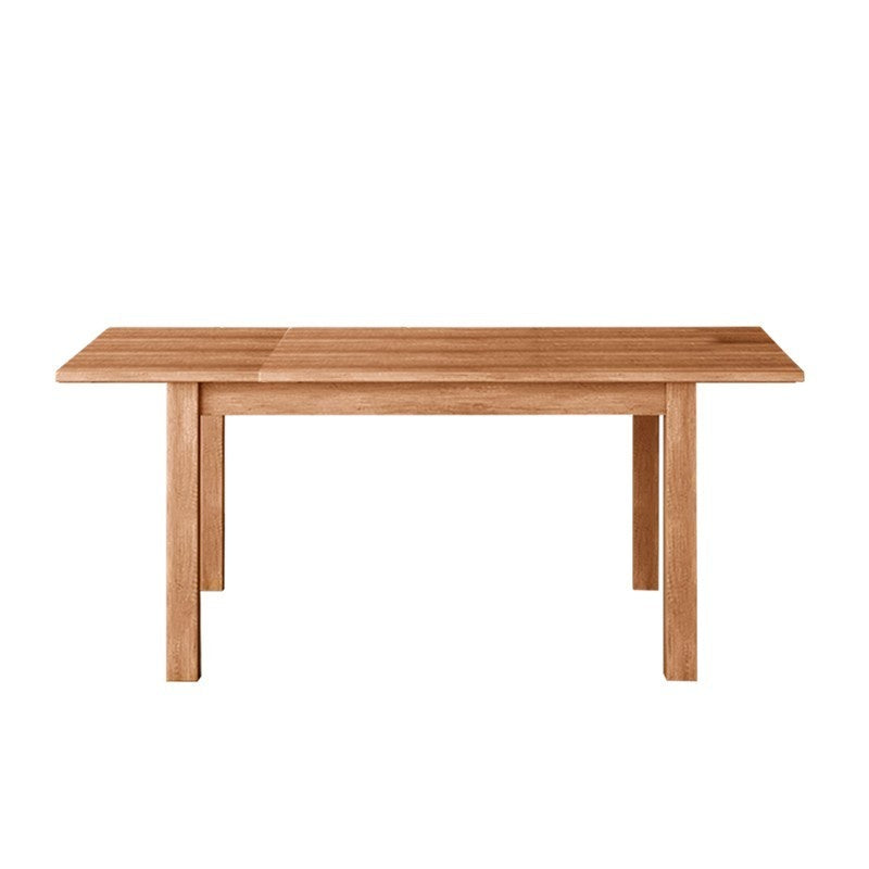 Mesa de comedor extensible de nogal country en madera de melamina 80x120-160 cm